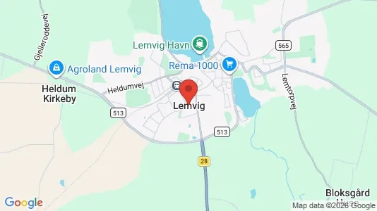 Lejligheder til leje i Lemvig - kort over placeringen