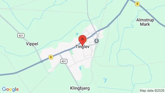 Lejligheder til leje i Tinglev - kort over placeringen