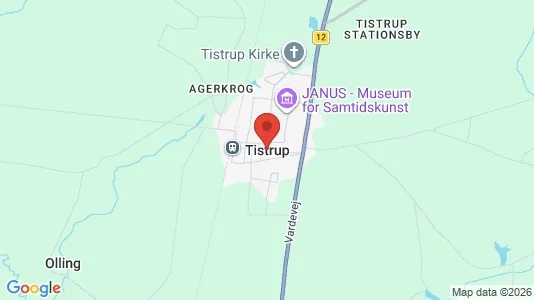 Lejligheder til leje i Tistrup - kort over placeringen