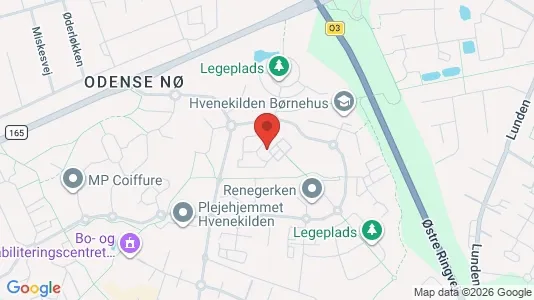Lejligheder til leje i Odense NØ - kort over placeringen