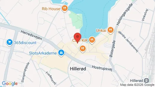 Lejligheder til leje i Hillerød - kort over placeringen