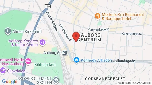 Lejligheder til leje i Aalborg Centrum - kort over placeringen
