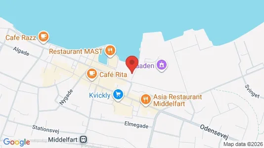 Lejligheder til salg i Middelfart - kort over placeringen