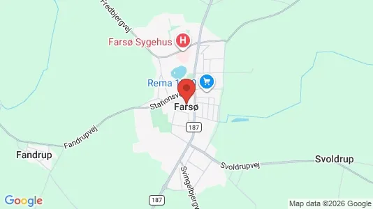 Lejligheder til leje i Farsø - kort over placeringen