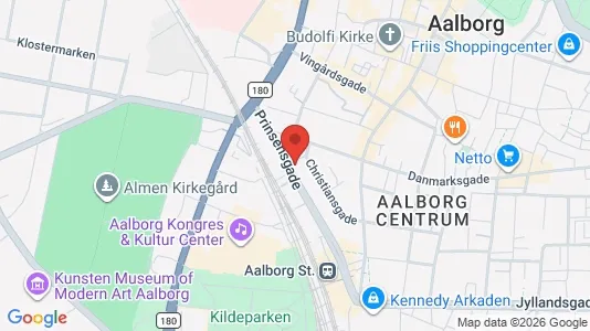 Lejligheder til leje i Aalborg Centrum - kort over placeringen