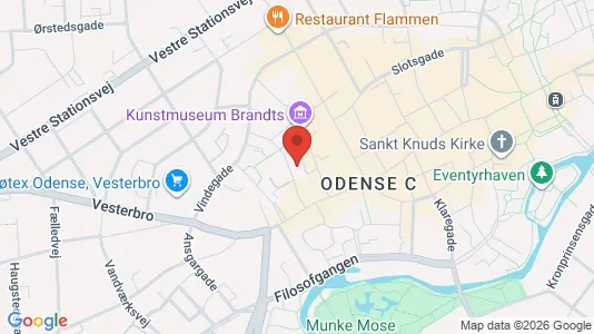 Lejligheder til leje i Odense C - kort over placeringen