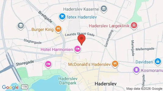 Lejligheder til salg i Haderslev - kort over placeringen