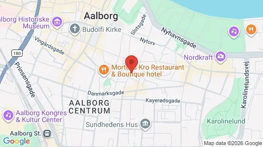 Lejligheder til salg i Aalborg Centrum - kort over placeringen