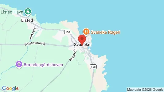 Lejligheder til salg i Svaneke - kort over placeringen