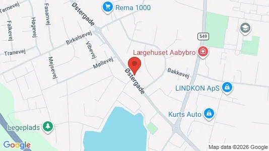Lejligheder til salg i Aabybro - kort over placeringen