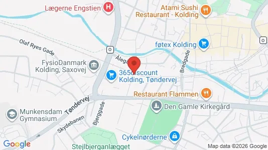 Lejligheder til leje i Kolding - kort over placeringen