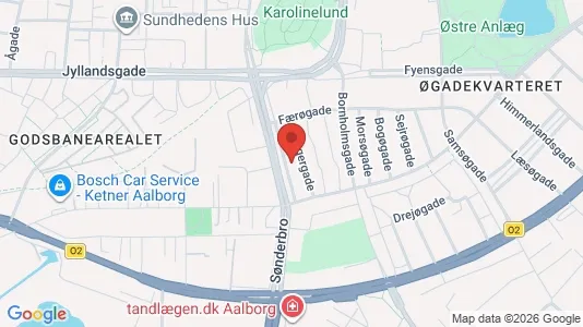 Lejligheder til salg i Aalborg Centrum - kort over placeringen