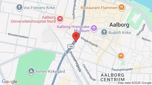 Lejligheder til salg i Aalborg Centrum - kort over placeringen