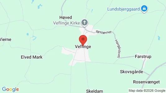 Lejligheder til leje i Veflinge - kort over placeringen