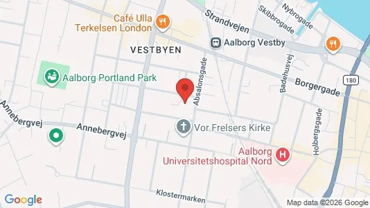 Lejligheder til leje i Aalborg Centrum - kort over placeringen