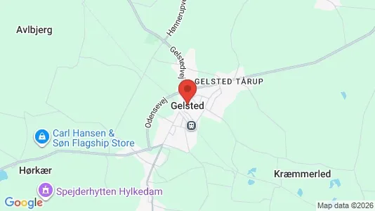 Lejligheder til salg i Gelsted - kort over placeringen