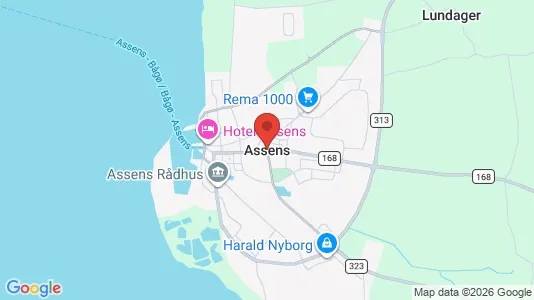 Lejligheder til leje i Assens - kort over placeringen