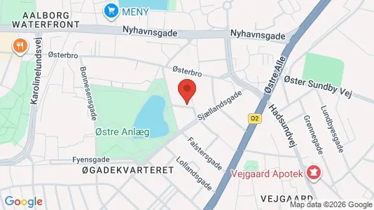 Lejligheder til leje i Aalborg Centrum - kort over placeringen
