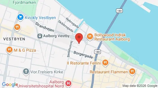 Lejligheder til leje i Aalborg Centrum - kort over placeringen