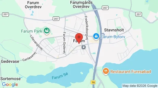 Lejligheder til salg i Farum - kort over placeringen