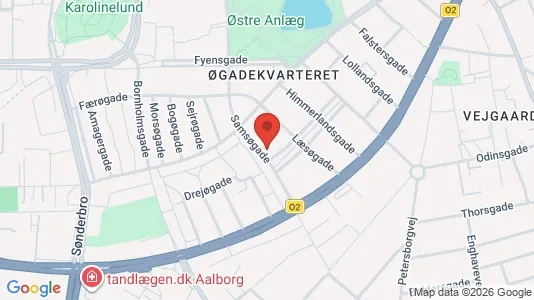 Lejligheder til salg i Aalborg Centrum - kort over placeringen