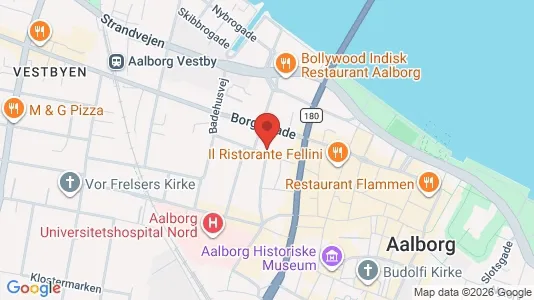 Lejligheder til salg i Aalborg Centrum - kort over placeringen