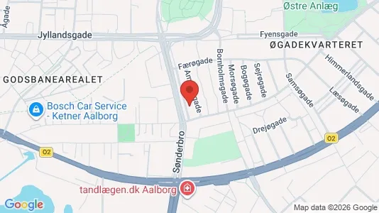 Lejligheder til salg i Aalborg Centrum - kort over placeringen