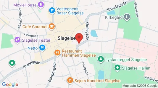 Lejligheder til salg i Slagelse - kort over placeringen