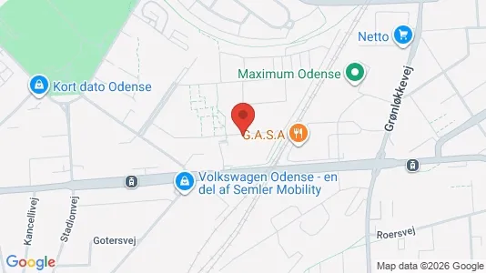 Lejligheder til leje i Odense V - kort over placeringen