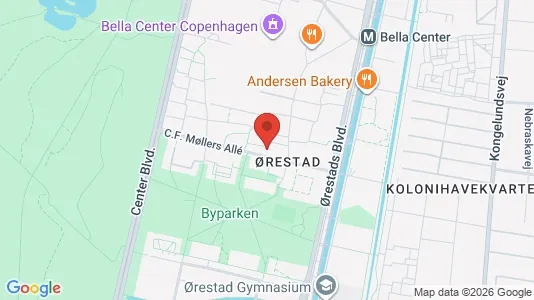 Lejligheder til leje i København S - kort over placeringen