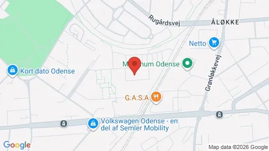 Lejligheder til leje i Odense V - kort over placeringen