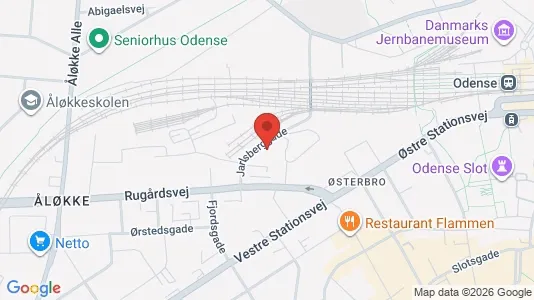 Lejligheder til leje i Odense C - kort over placeringen