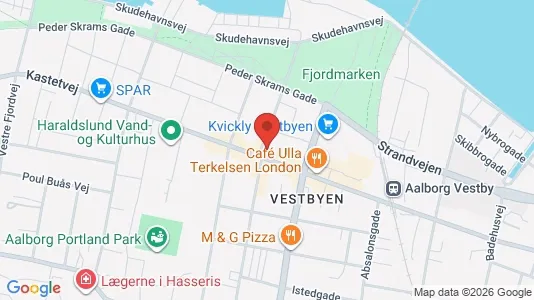 Lejligheder til leje i Aalborg Centrum - kort over placeringen