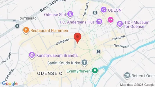 Lejligheder til leje i Odense C - kort over placeringen
