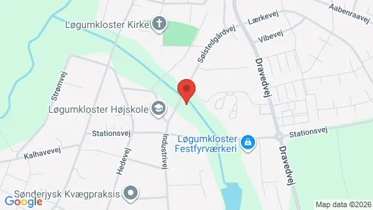 Lejligheder til leje i Løgumkloster - kort over placeringen