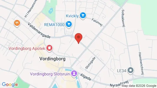 Lejligheder til leje i Vordingborg - kort over placeringen