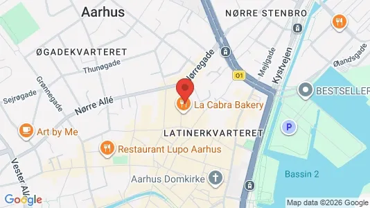 Lejligheder til leje i Århus C - kort over placeringen