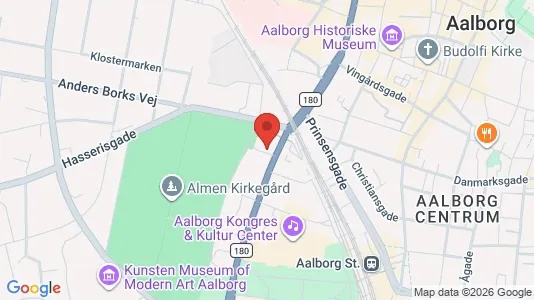 Lejligheder til salg i Aalborg Centrum - kort over placeringen