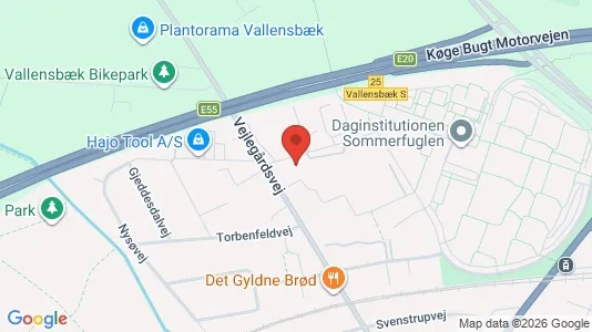 Lejligheder til leje i Vallensbæk Strand - kort over placeringen