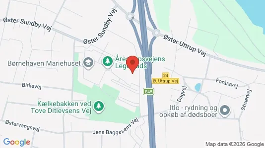 Lejligheder til salg i Aalborg Centrum - kort over placeringen