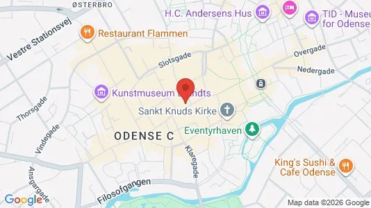 Lejligheder til leje i Odense C - kort over placeringen