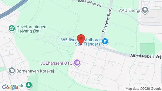 Lejligheder til leje i Aalborg Øst - kort over placeringen