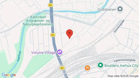 Lejligheder til leje i Århus C - kort over placeringen