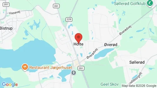 Lejligheder til leje i Holte - kort over placeringen