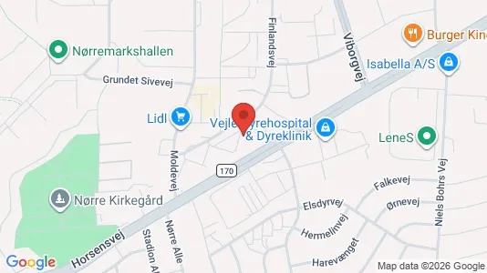 Lejligheder til salg i Vejle Centrum - Foto fra Google Street View