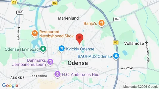 Lejligheder til leje i Odense NØ - kort over placeringen