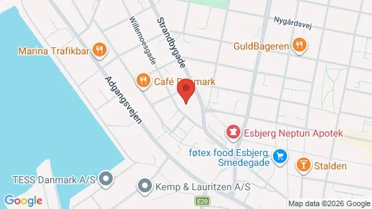 Lejligheder til salg i Esbjerg Centrum - Foto fra Google Street View
