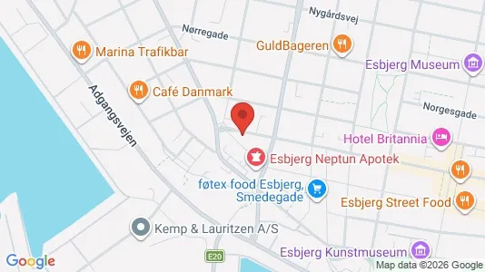 Lejligheder til salg i Esbjerg Centrum - Foto fra Google Street View
