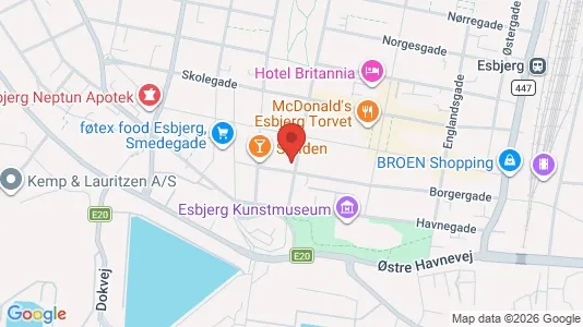 Lejligheder til salg i Esbjerg Centrum - Foto fra Google Street View