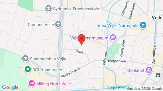 Lejligheder til salg i Vejle Centrum - Foto fra Google Street View